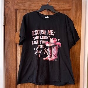 Black and Pink Graphic T-Shirt